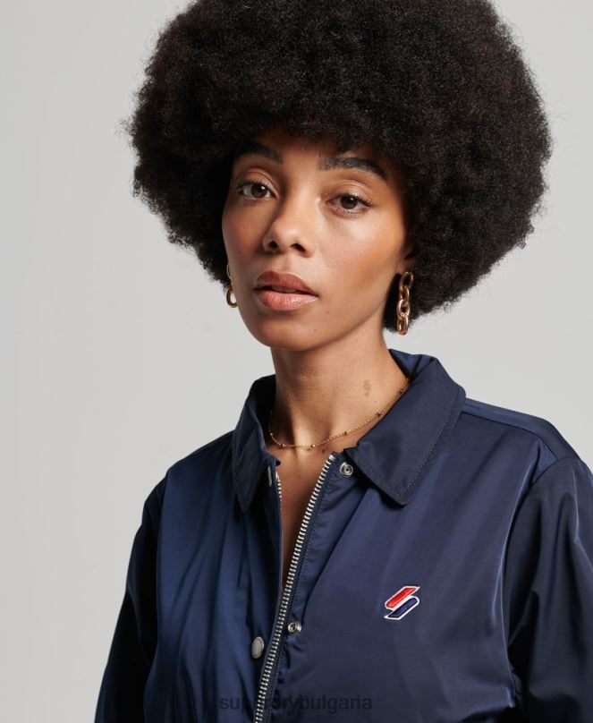 Superdry облекло N00H5425 военноморски флот Жени основно треньорско яке