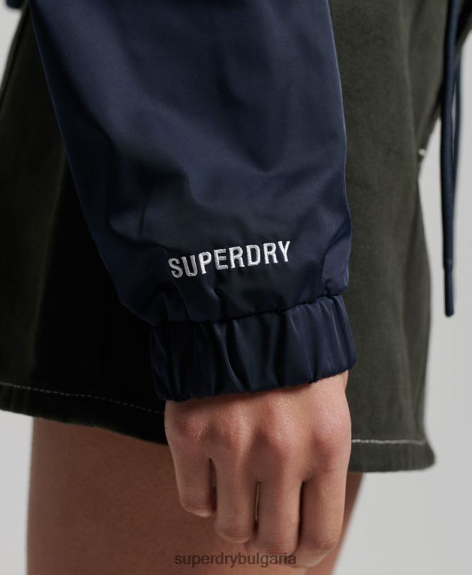 Superdry облекло N00H5425 военноморски флот Жени основно треньорско яке