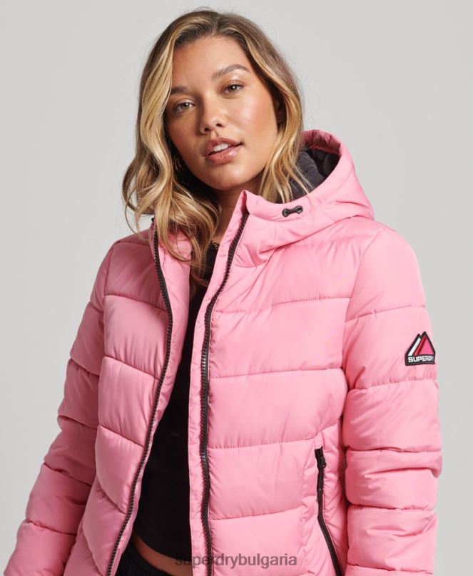 Superdry облекло N00H5428 розово Жени дух спортен пуф