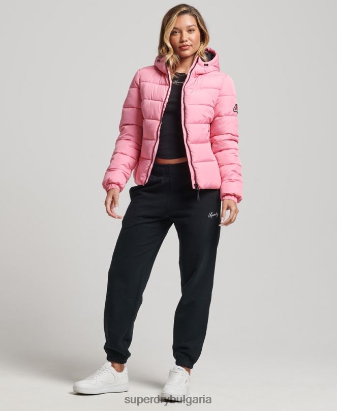 Superdry облекло N00H5428 розово Жени дух спортен пуф