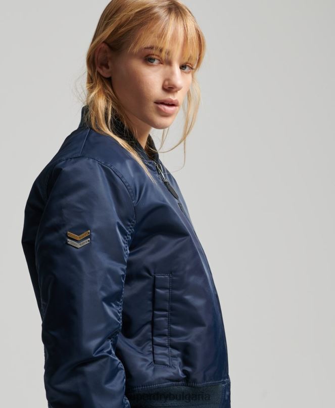 Superdry облекло N00H5431 военноморски флот Жени бомбър яке ma1
