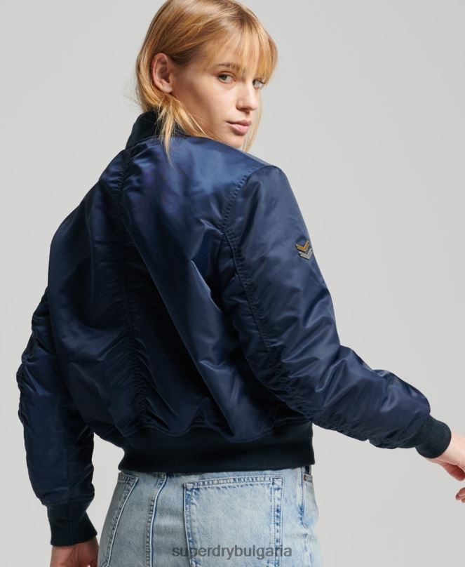 Superdry облекло N00H5431 военноморски флот Жени бомбър яке ma1