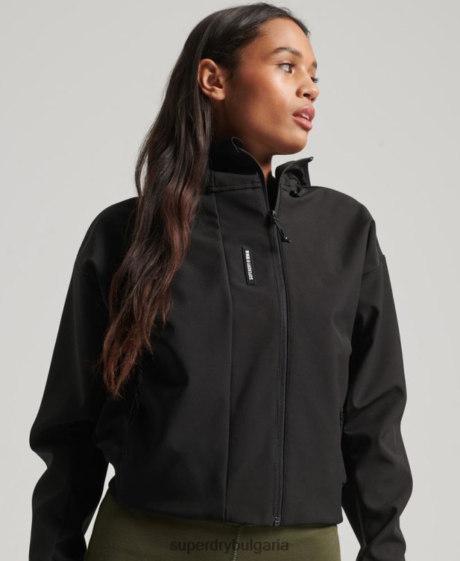 Superdry облекло N00H5432 черен Жени технологично яке софтшел
