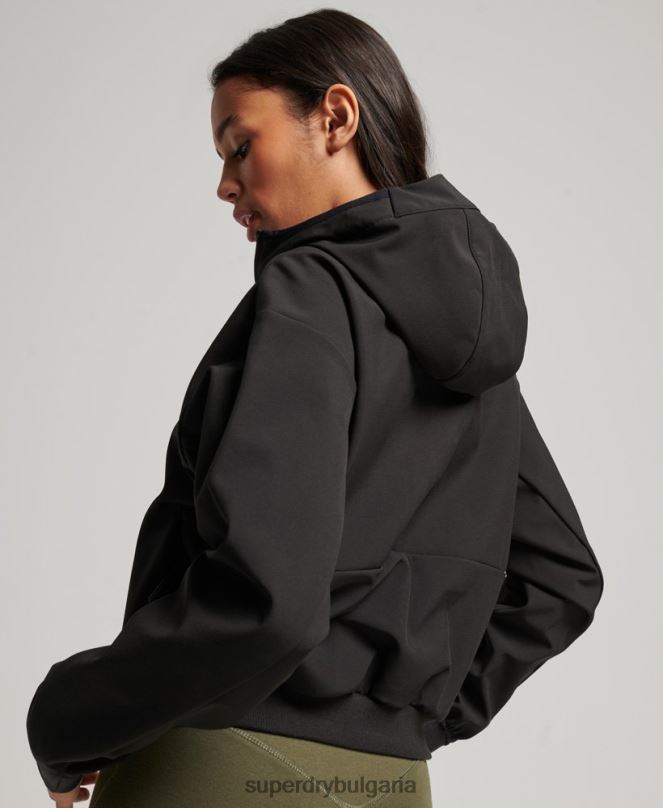 Superdry облекло N00H5432 черен Жени технологично яке софтшел