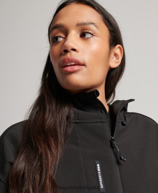 Superdry облекло N00H5432 черен Жени технологично яке софтшел