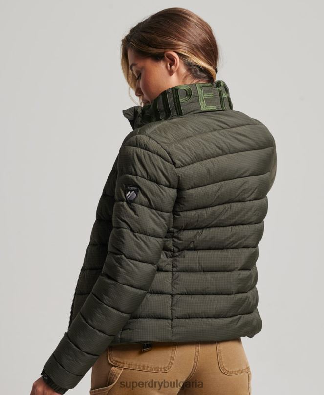 Superdry облекло N00H5437 зелено Жени яке с класическо лого
