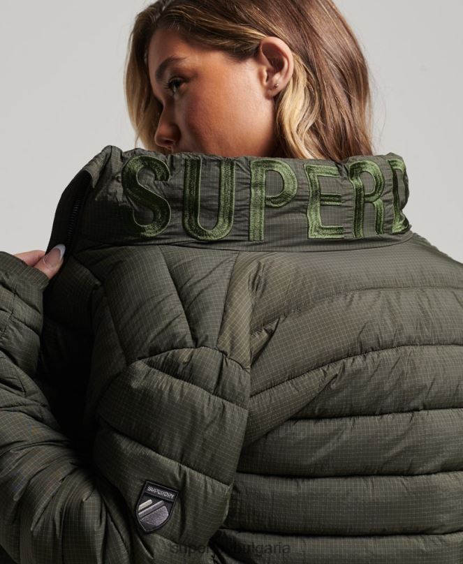 Superdry облекло N00H5437 зелено Жени яке с класическо лого