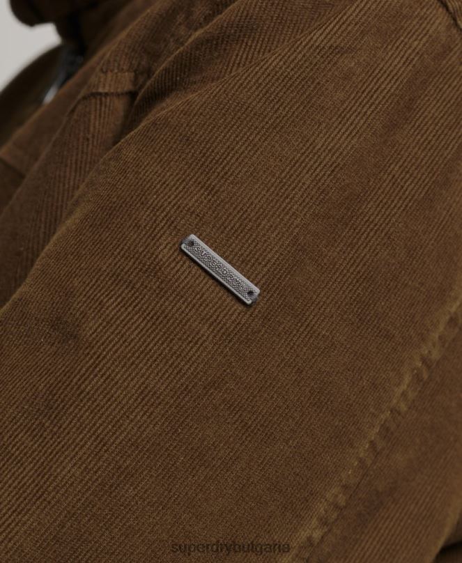 Superdry облекло N00H5438 кафяво Жени инди яке с подплата borg