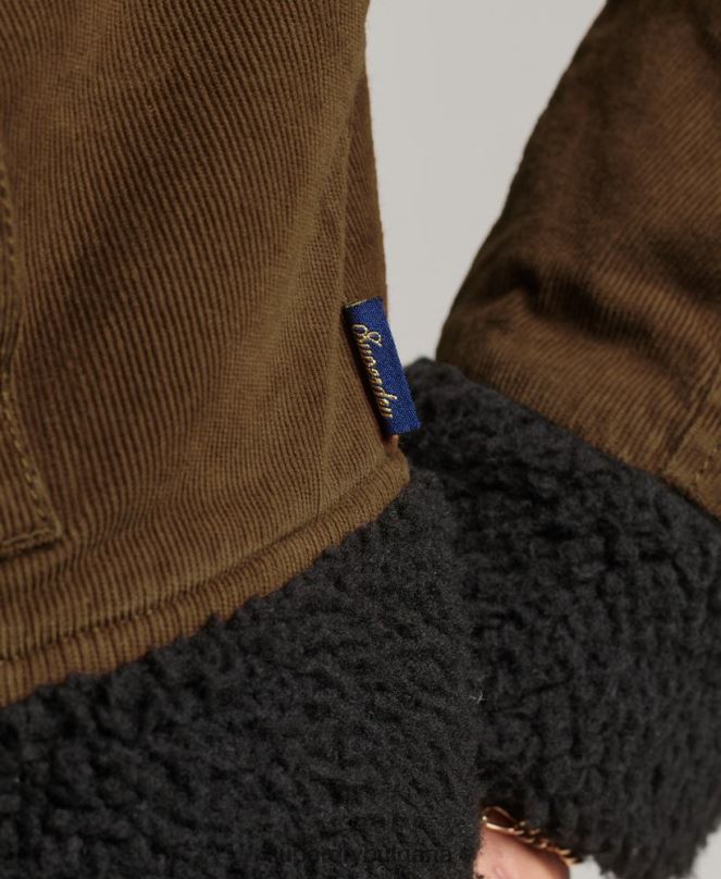 Superdry облекло N00H5438 кафяво Жени инди яке с подплата borg