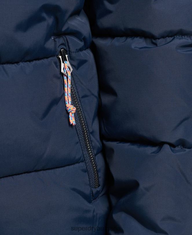 Superdry облекло N00H5439 военноморски флот Жени източник ретро пухено яке