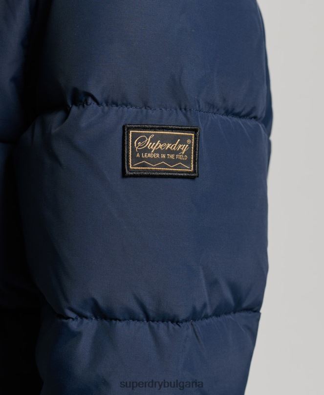 Superdry облекло N00H5439 военноморски флот Жени източник ретро пухено яке
