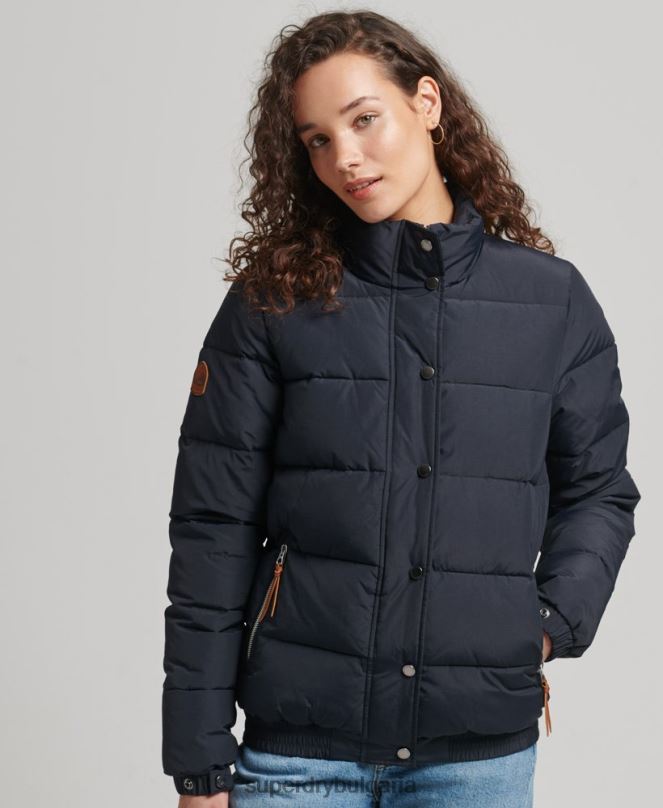 Superdry облекло N00H5441 военноморски флот Жени ретро планинско пухено яке