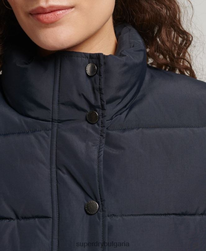 Superdry облекло N00H5441 военноморски флот Жени ретро планинско пухено яке