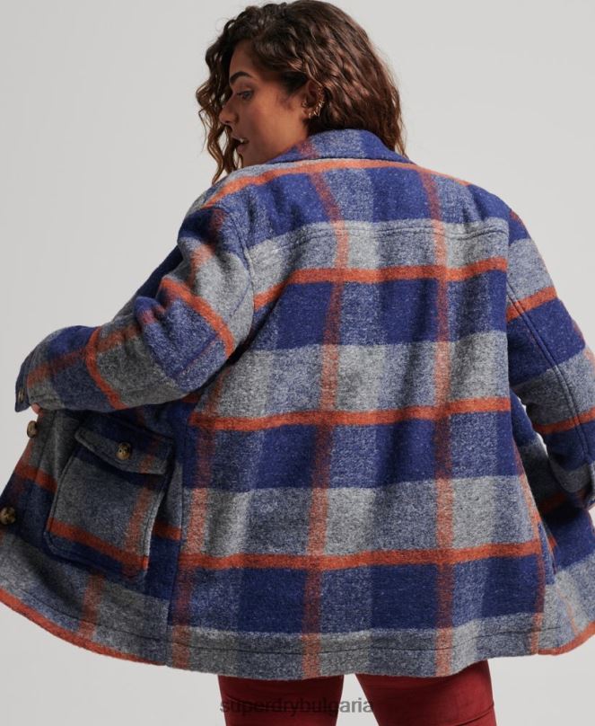 Superdry облекло N00H5442 син Жени винтидж горно яке