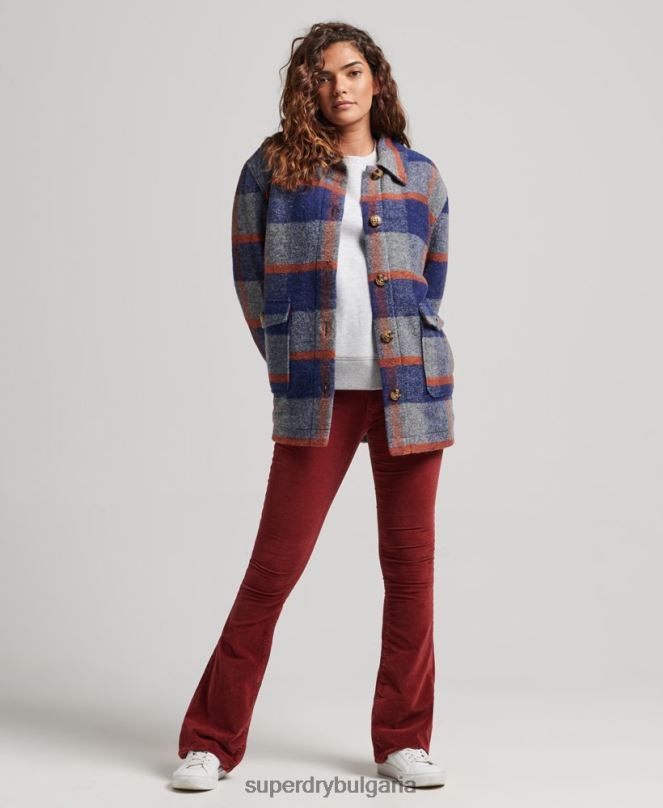 Superdry облекло N00H5442 син Жени винтидж горно яке