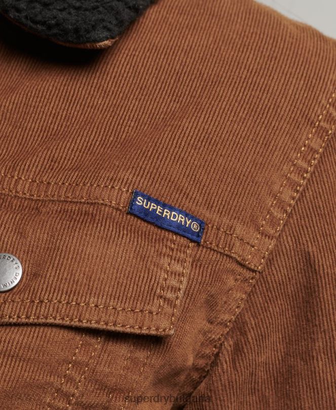 Superdry облекло N00H5454 кафяво Жени шерпа жилетка на камион