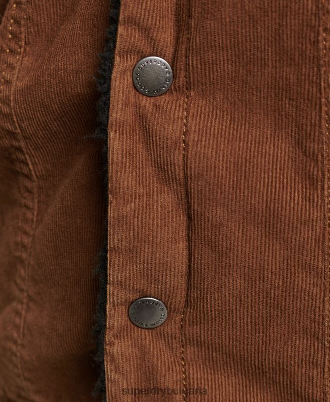 Superdry облекло N00H5454 кафяво Жени шерпа жилетка на камион