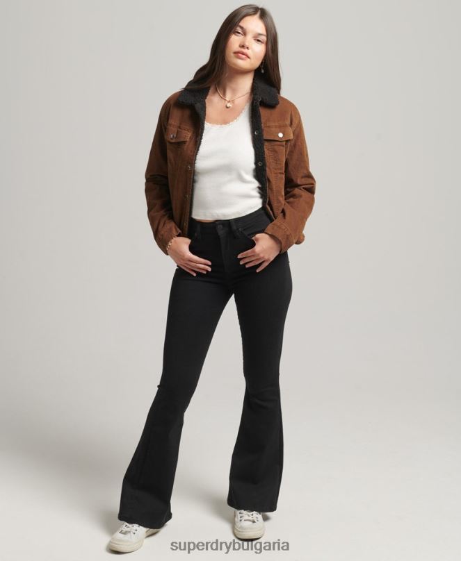 Superdry облекло N00H5454 кафяво Жени шерпа жилетка на камион