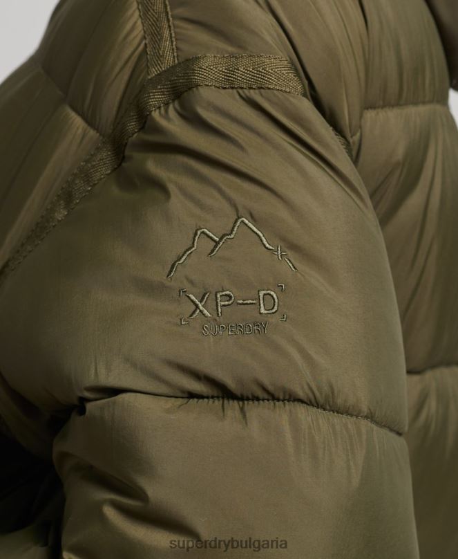 Superdry облекло N00H5455 зелено Жени xpd cocoon подплатено яке с парка