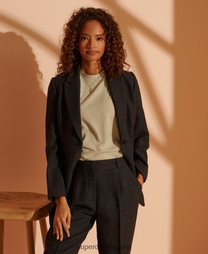 Superdry облекло N00H5475 черен Жени лимитирана серия вълнен блейзър
