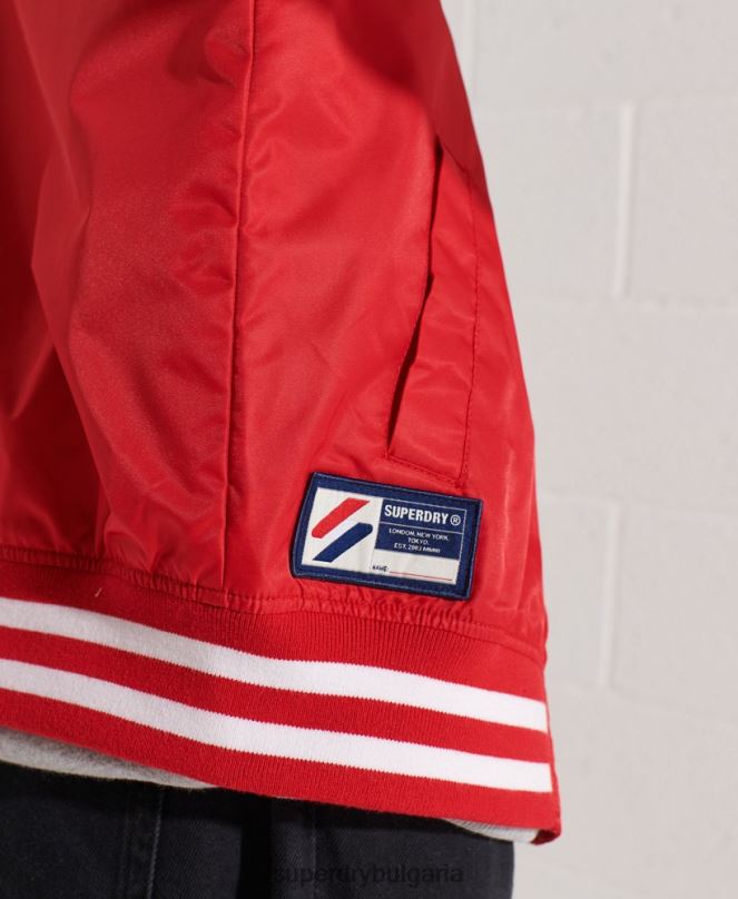 Superdry облекло N00H5482 червен Жени класическо университетско бейзболно яке