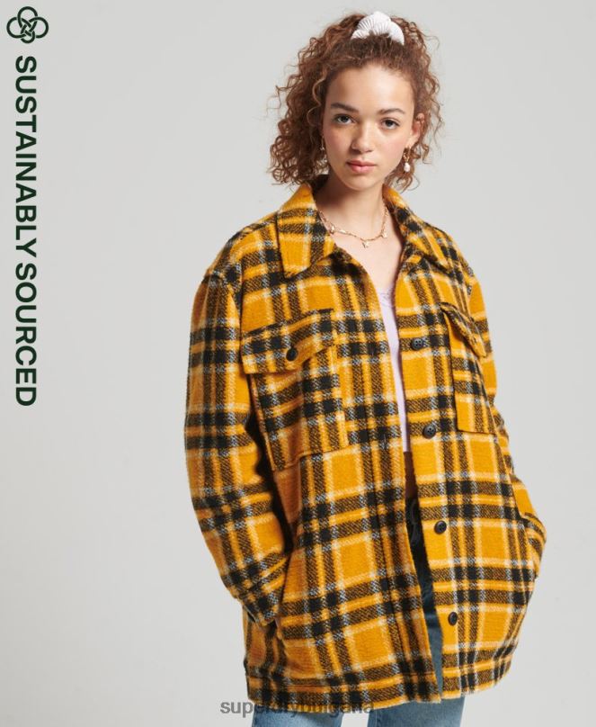 Superdry облекло N00H5483 жълто Жени горно яке