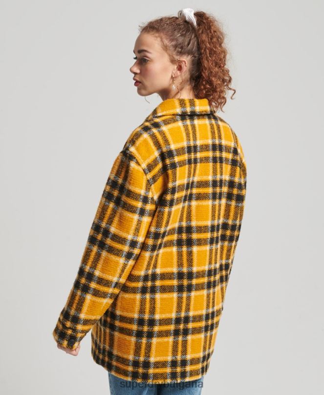Superdry облекло N00H5483 жълто Жени горно яке