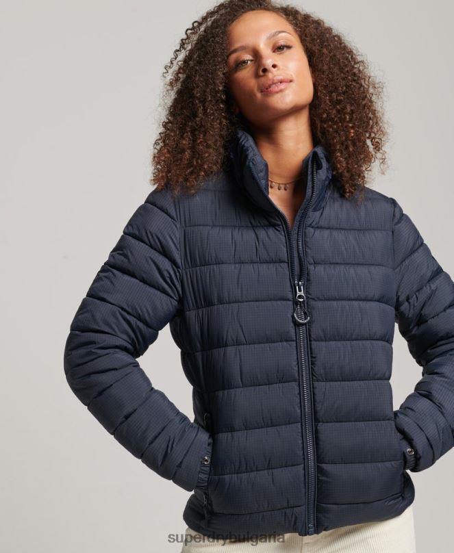 Superdry облекло N00H5486 военноморски флот Жени яке с класическо лого