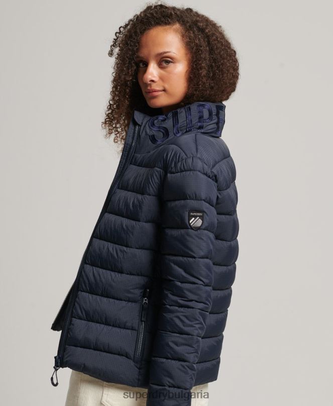 Superdry облекло N00H5486 военноморски флот Жени яке с класическо лого
