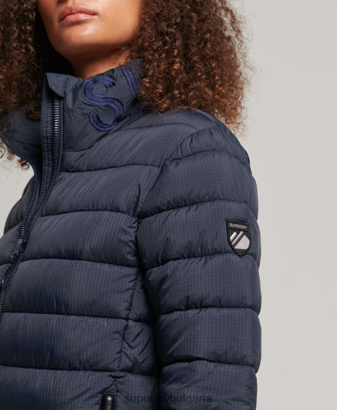 Superdry облекло N00H5486 военноморски флот Жени яке с класическо лого