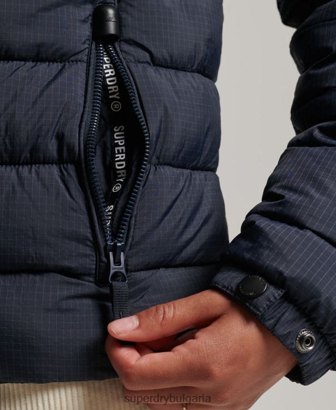 Superdry облекло N00H5486 военноморски флот Жени яке с класическо лого