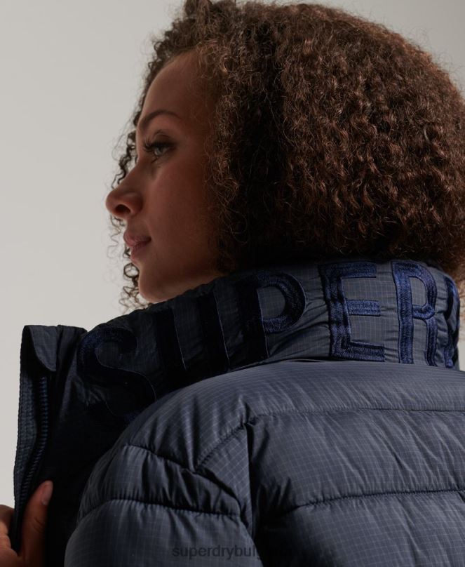 Superdry облекло N00H5486 военноморски флот Жени яке с класическо лого