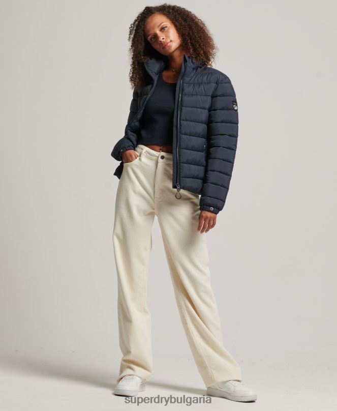 Superdry облекло N00H5486 военноморски флот Жени яке с класическо лого