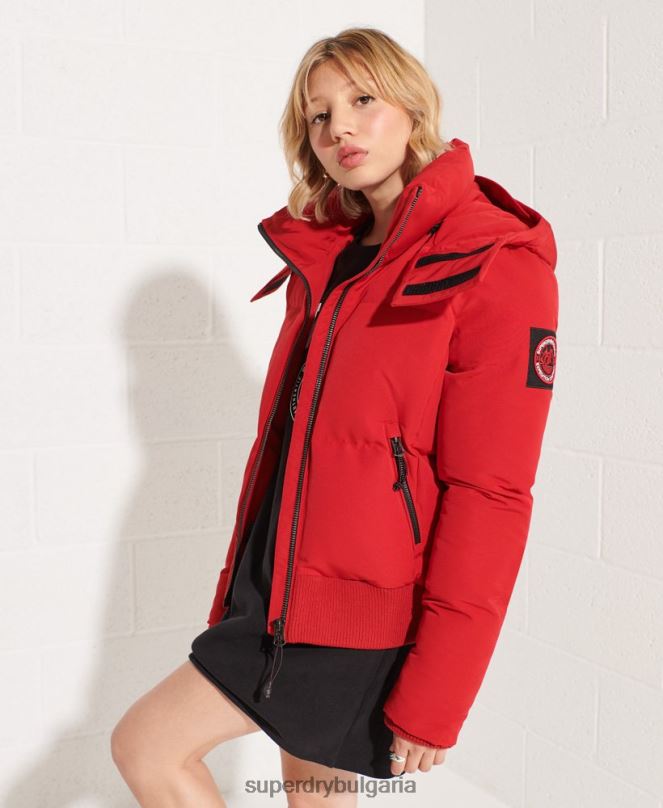 Superdry облекло N00H5494 червен Жени кодово яке еверест бомбър