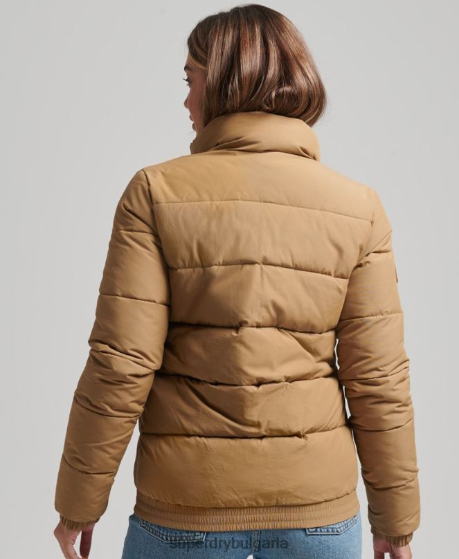 Superdry облекло N00H5495 кафяво Жени ретро планинско пухено яке