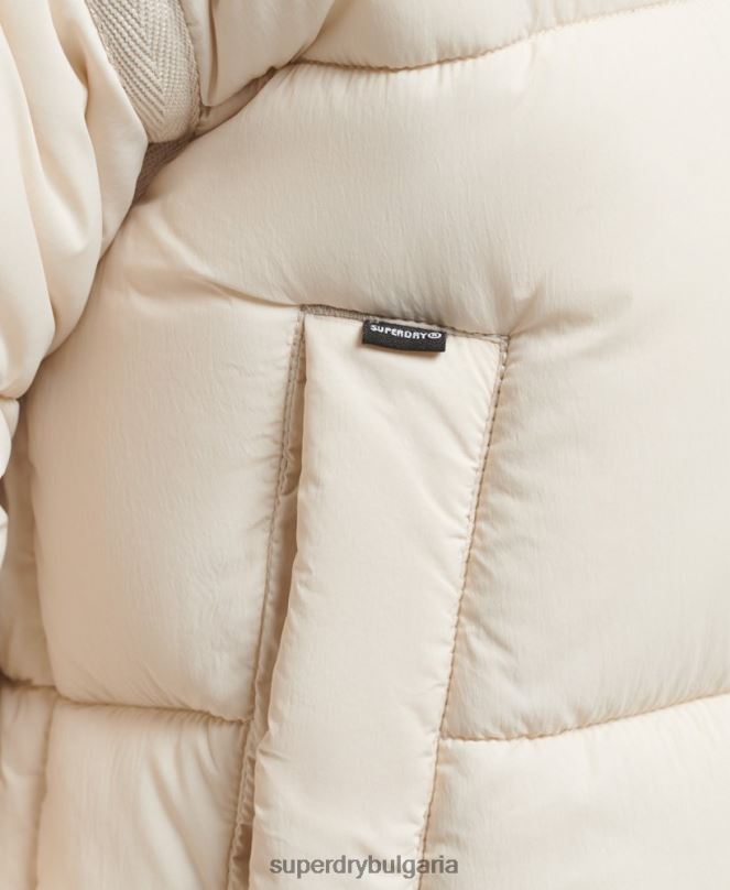 Superdry облекло N00H5496 сметана Жени xpd cocoon подплатено яке с парка