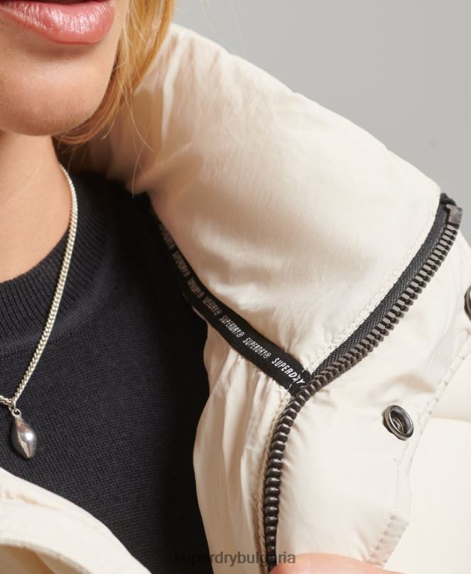 Superdry облекло N00H5496 сметана Жени xpd cocoon подплатено яке с парка