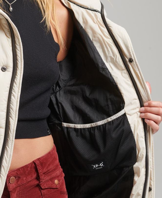 Superdry облекло N00H5496 сметана Жени xpd cocoon подплатено яке с парка