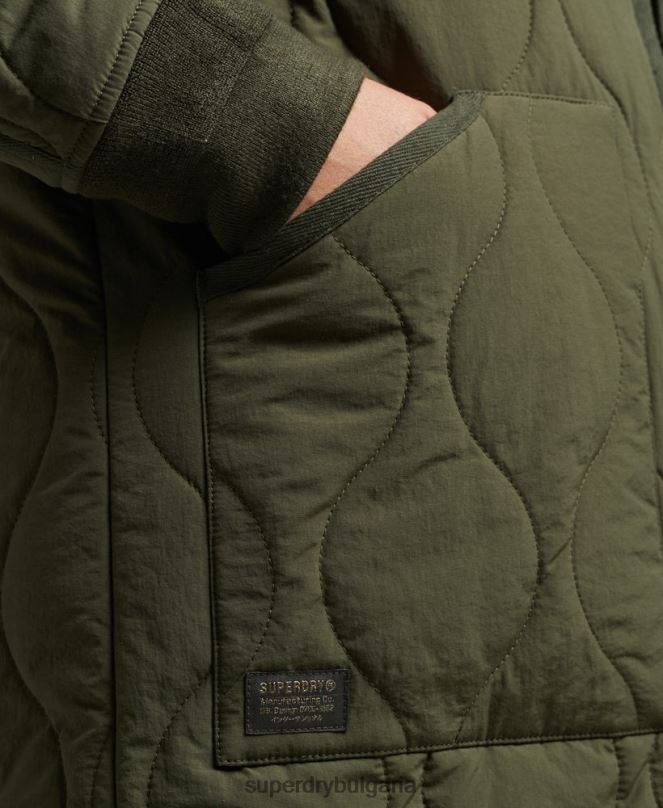 Superdry облекло N00H5497 каки Жени ватирано яке с парагади