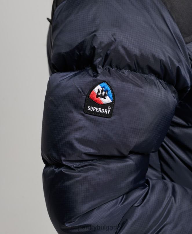 Superdry облекло N00H5507 военноморски флот Жени спортно кодово яке с пуф