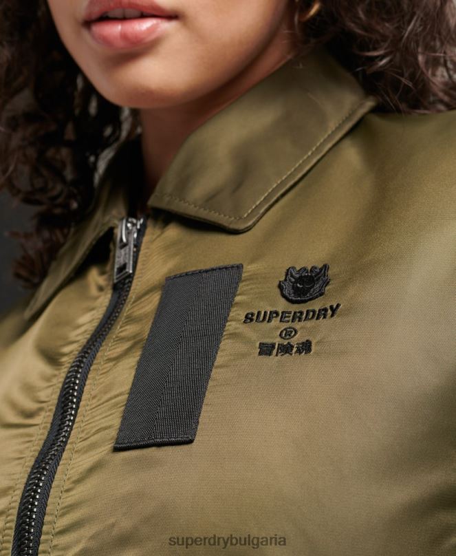 Superdry облекло N00H5508 зелено Жени енергийно бомбър яке ma2