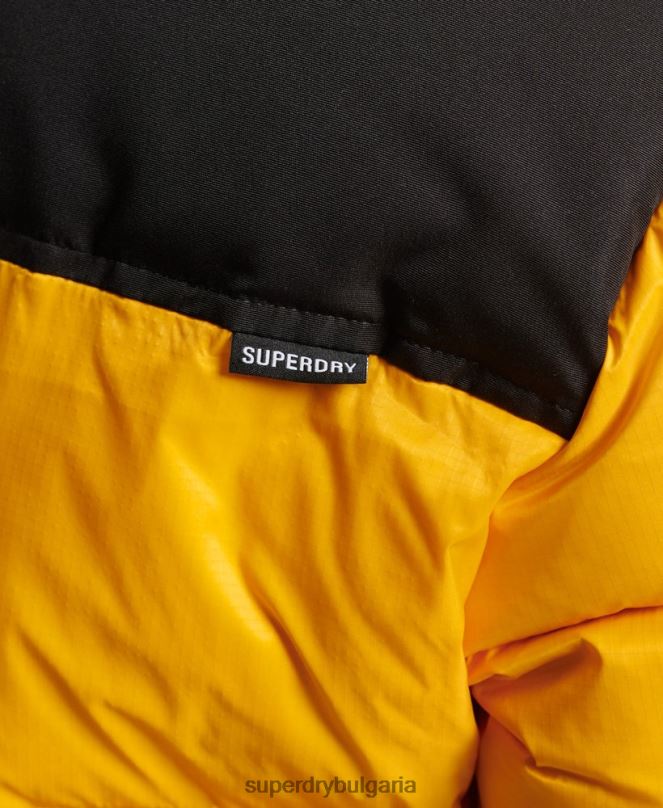 Superdry облекло N00H5511 жълто Жени спортно кодово яке с пуф