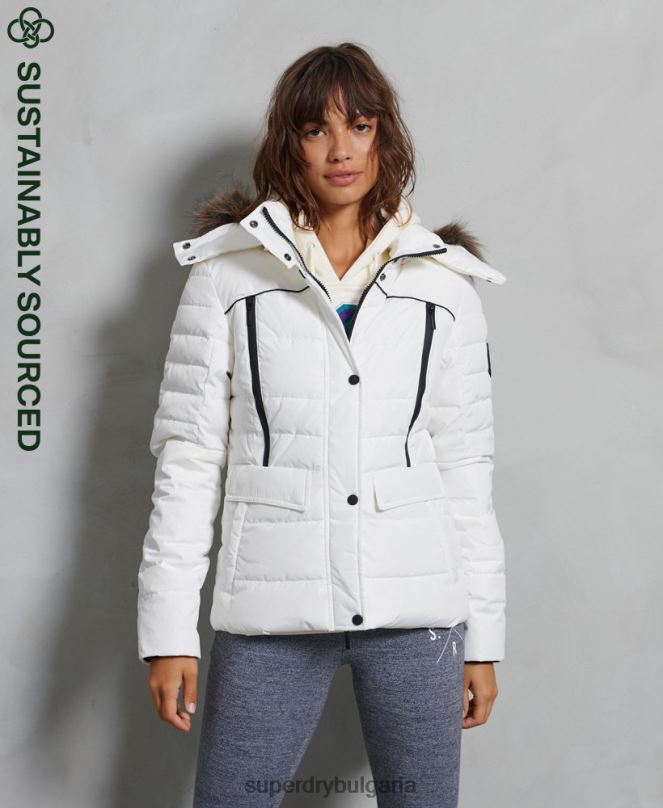 Superdry облекло N00H5514 бяло Жени ледниково подплатено яке