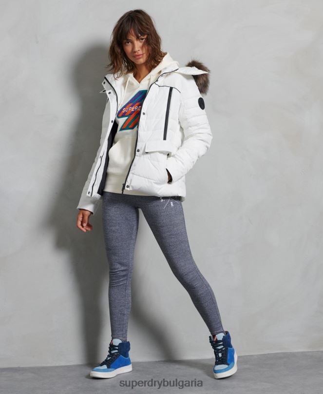 Superdry облекло N00H5514 бяло Жени ледниково подплатено яке