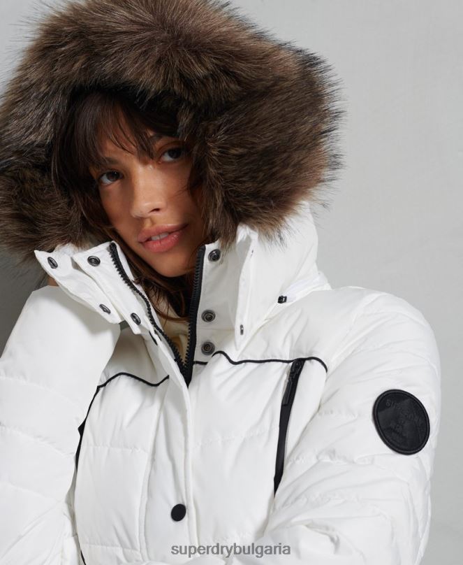 Superdry облекло N00H5514 бяло Жени ледниково подплатено яке