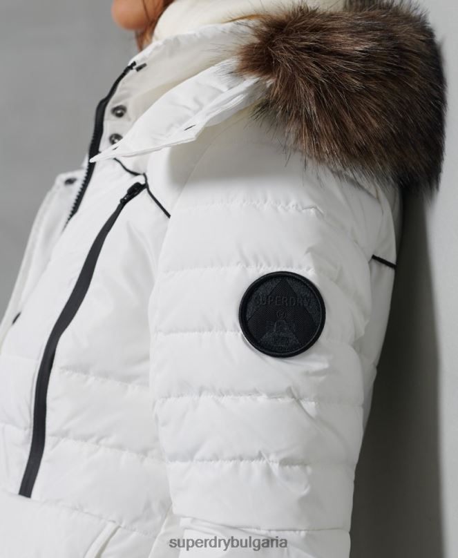 Superdry облекло N00H5514 бяло Жени ледниково подплатено яке