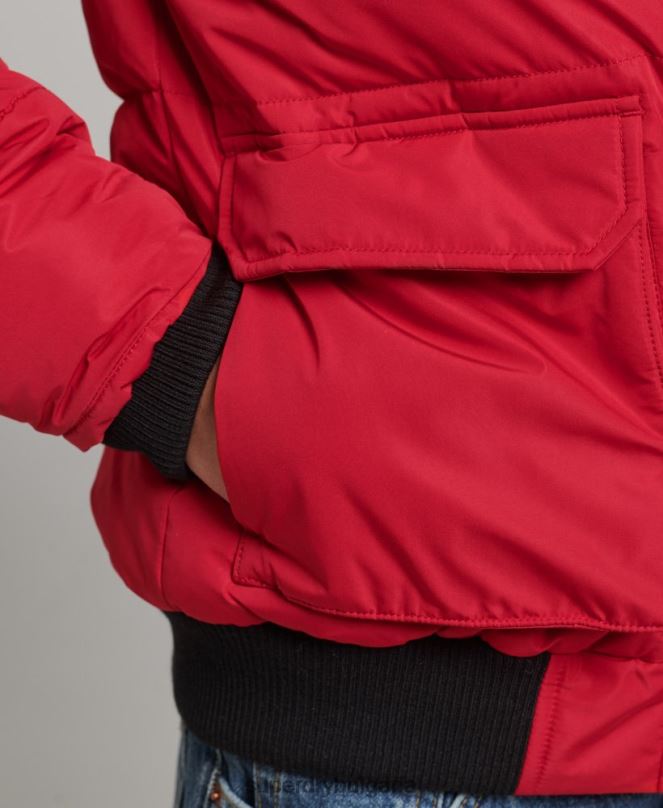 Superdry облекло N00H5517 червен Жени бомбър яке everest ella