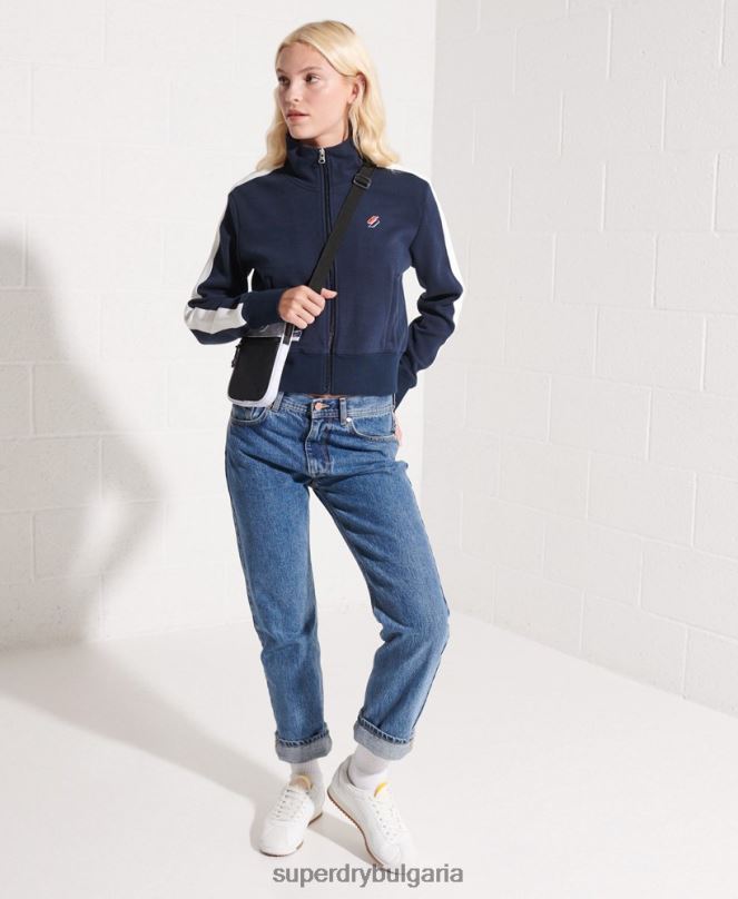 Superdry облекло N00H5519 военноморски флот Жени яке с кодово райе