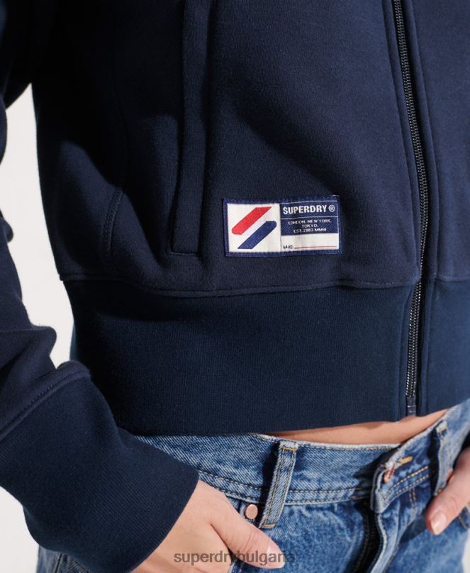 Superdry облекло N00H5519 военноморски флот Жени яке с кодово райе