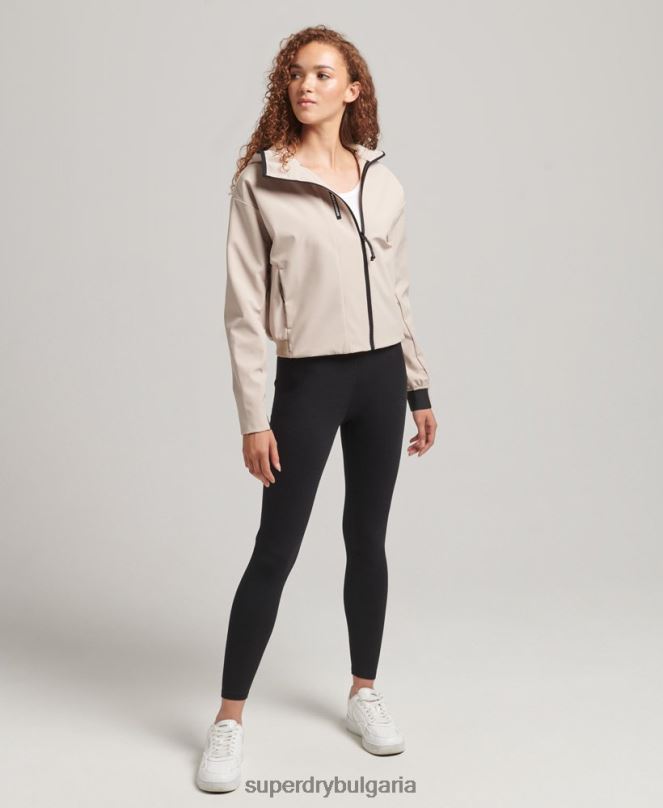 Superdry облекло N00H5521 бежово Жени технологично яке софтшел